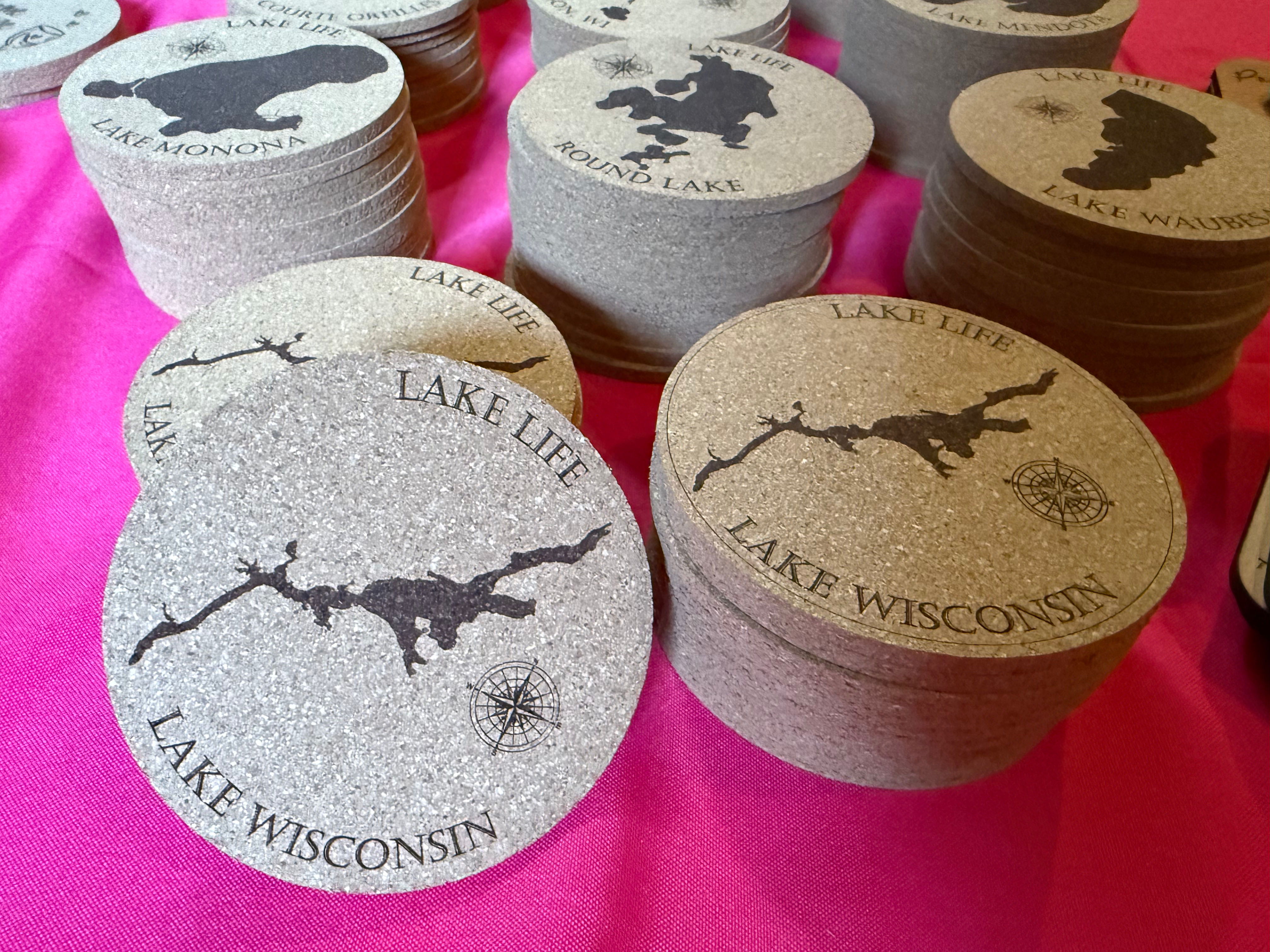 Lake Life Coasters - Cork (set of 4)