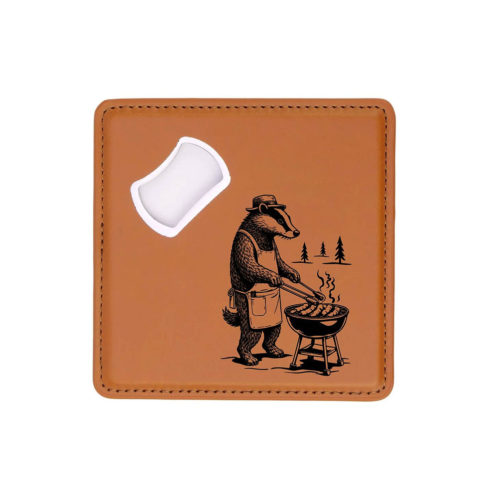 Thumbnail: Magnetic Bottle Opener Coaster - Wisconsin Themed