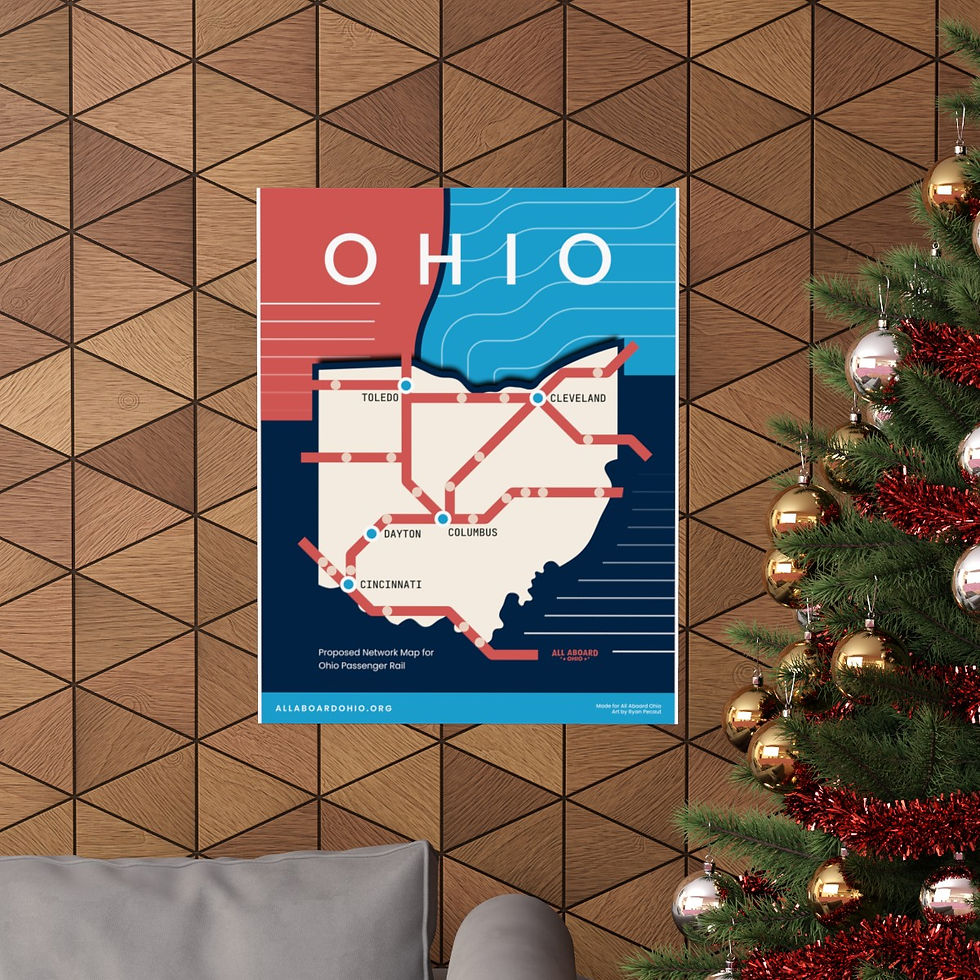 Thumbnail: Connected Ohio Rail Map Poster