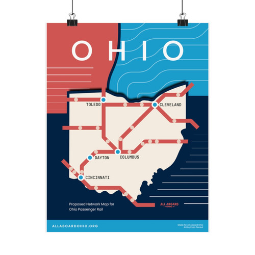 Connected Ohio Rail Map Poster All Aboard Ohio File