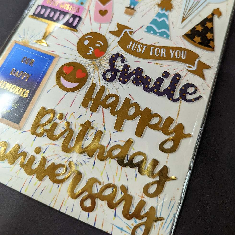 縮圖：Moments in Time原創  - Happy & Smile Stickers 燙金貼紙