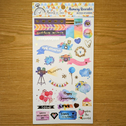 Moments in Time原創 - Memory Recorder Stickers 燙金貼紙 | Moments in Time DIY ...
