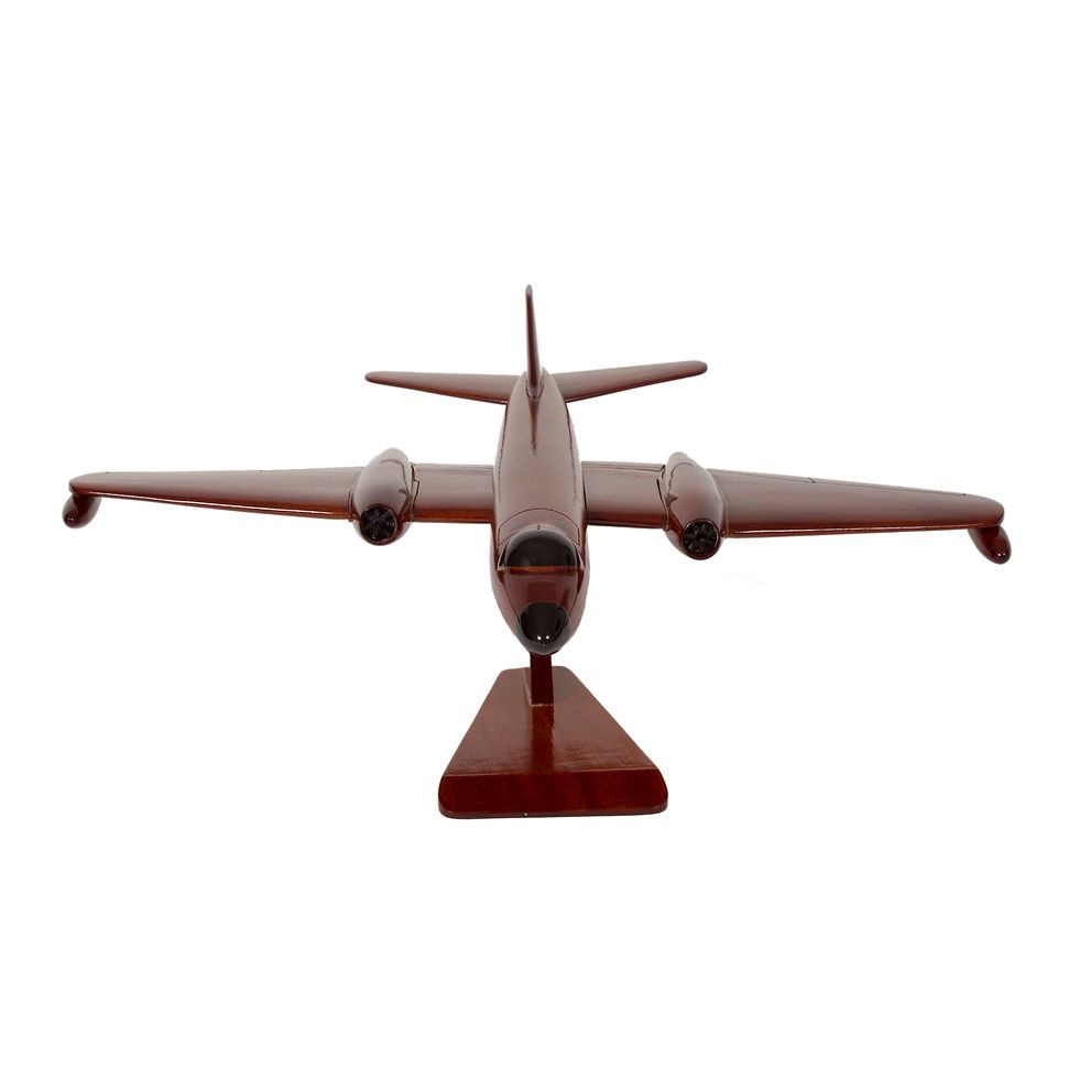 Thumbnail: Mahogany English Electric Canberra Wooden Model