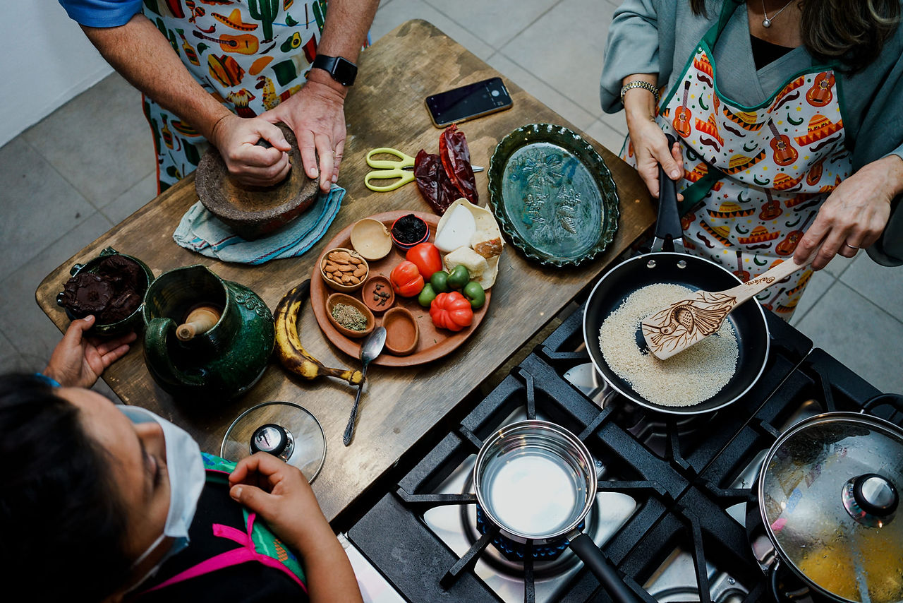 A cooking class in Oaxaca, Mexico