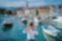 blurred photo of boats on a river
