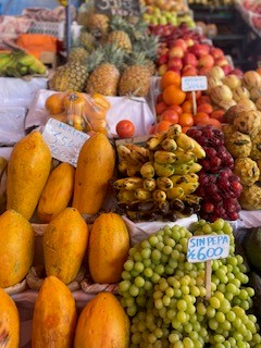 Fresh fruits and vegetables for travelers to Arequipa, Peru