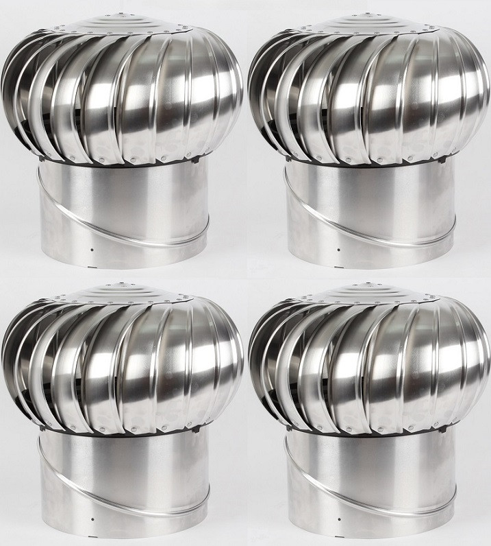 4 x Metallic Finish Whirlybirds + Install