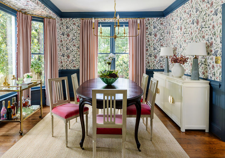 Floral dining room, elegant decor