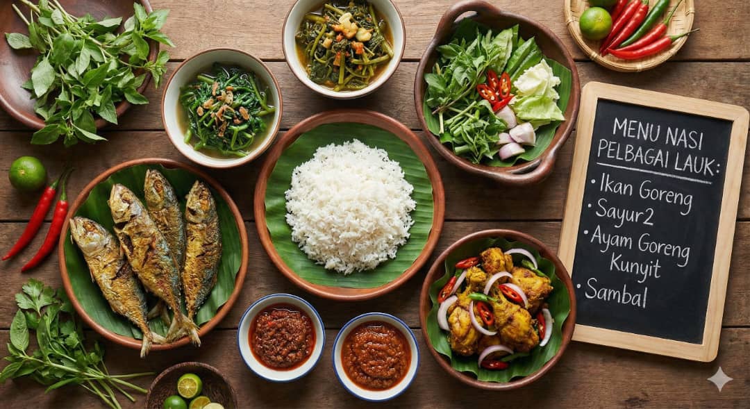 Arranged Food and Objects