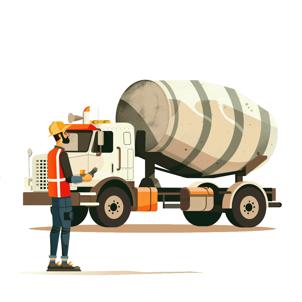 driver standing next to concrete truck 1.gif