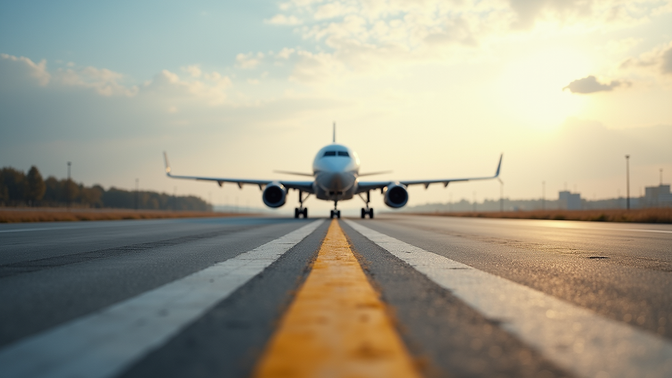 Eye-level view of Gorna Oryahovitsa Airport's runway
