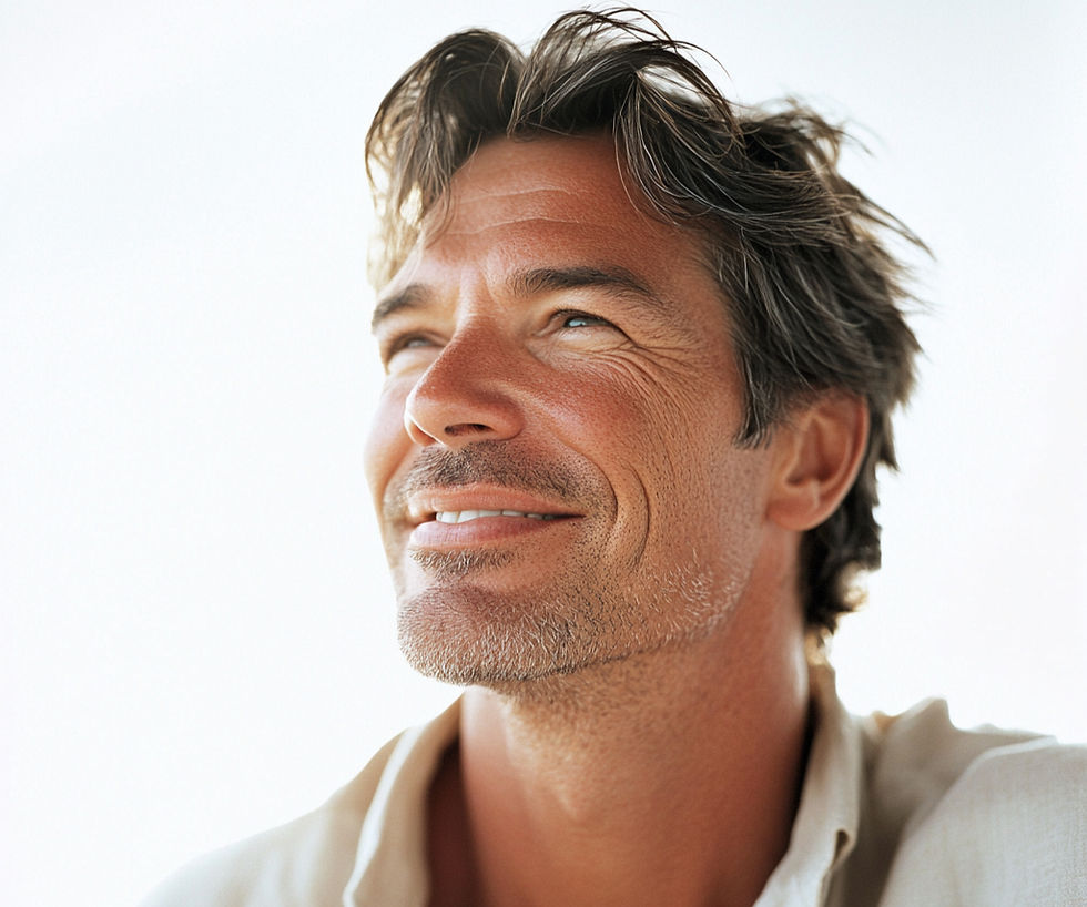 a man with thick healthy hair