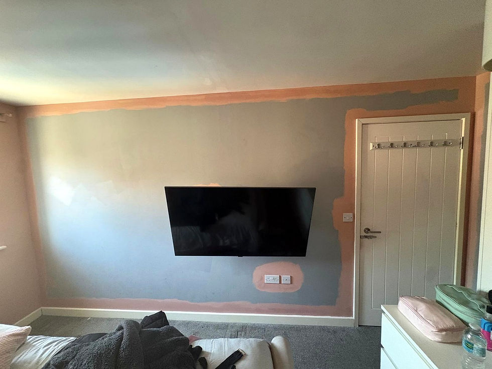 Bedroom walls being painted during redecoration in Tunbridge Wells