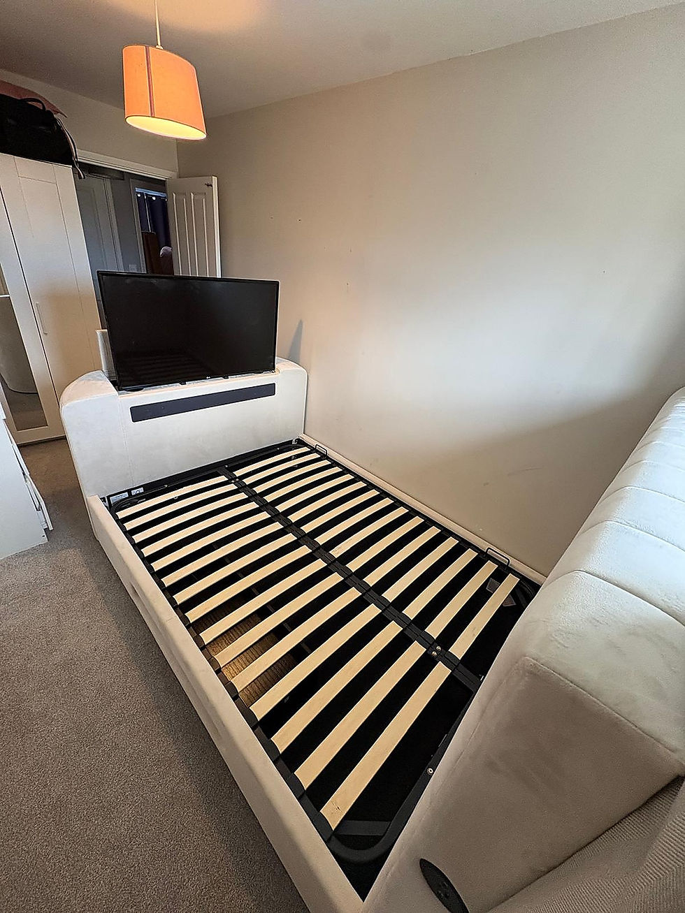 Finished TV storage bed assembly in Aylesford