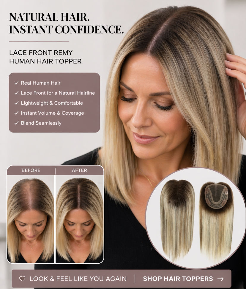 lace front remy human hair topper
