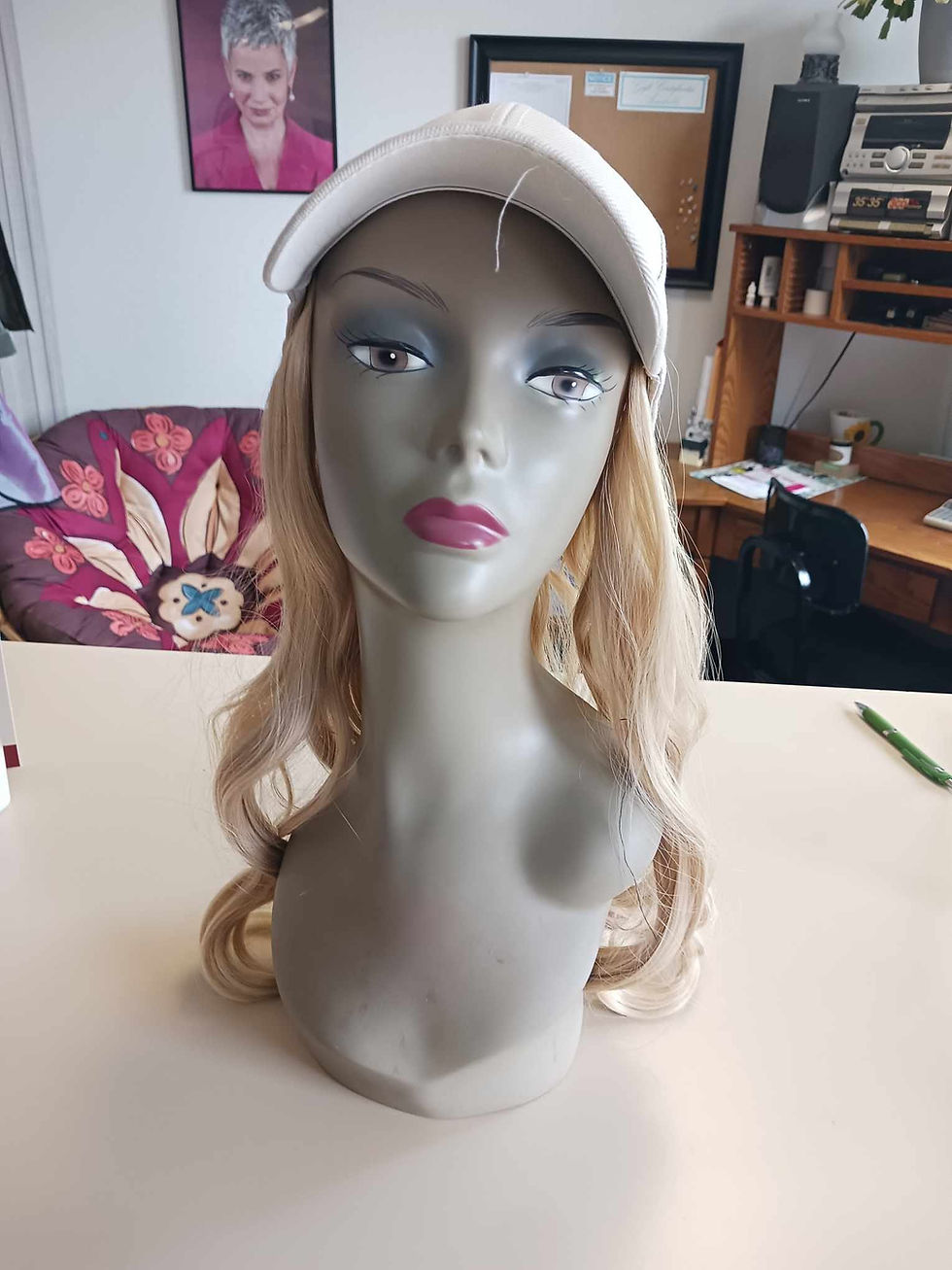 Thumbnail: 24 inch hat wig synthetic