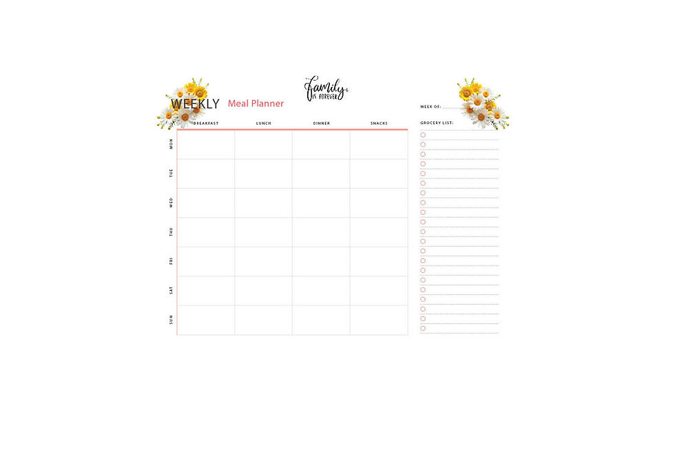 Free meal planner