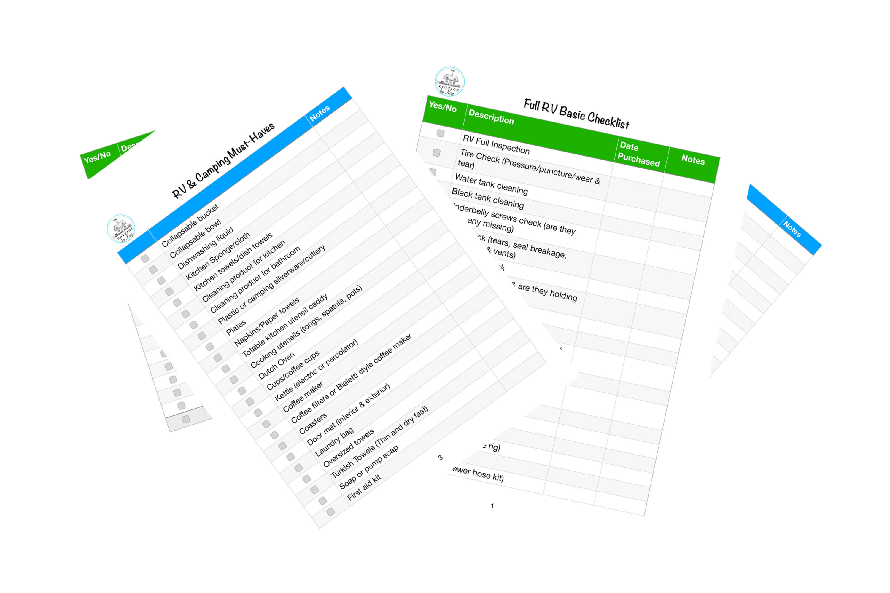 RV Essential Checklist Printable