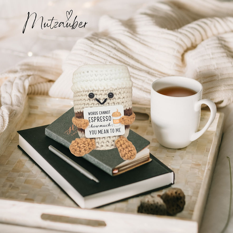 Miniaturbild: Happy Potato Espresso – Handgestricktes Glücks-Espresso Set B Englisch
