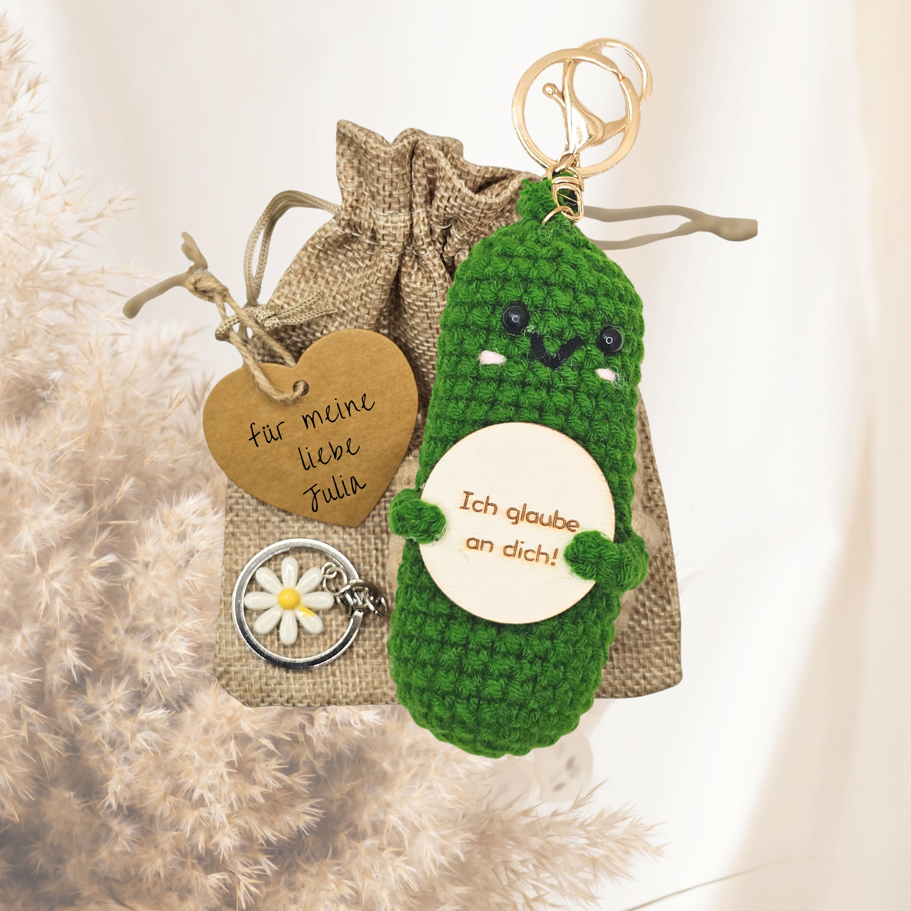 Happy Gurke Schlüsselanhänger Set B