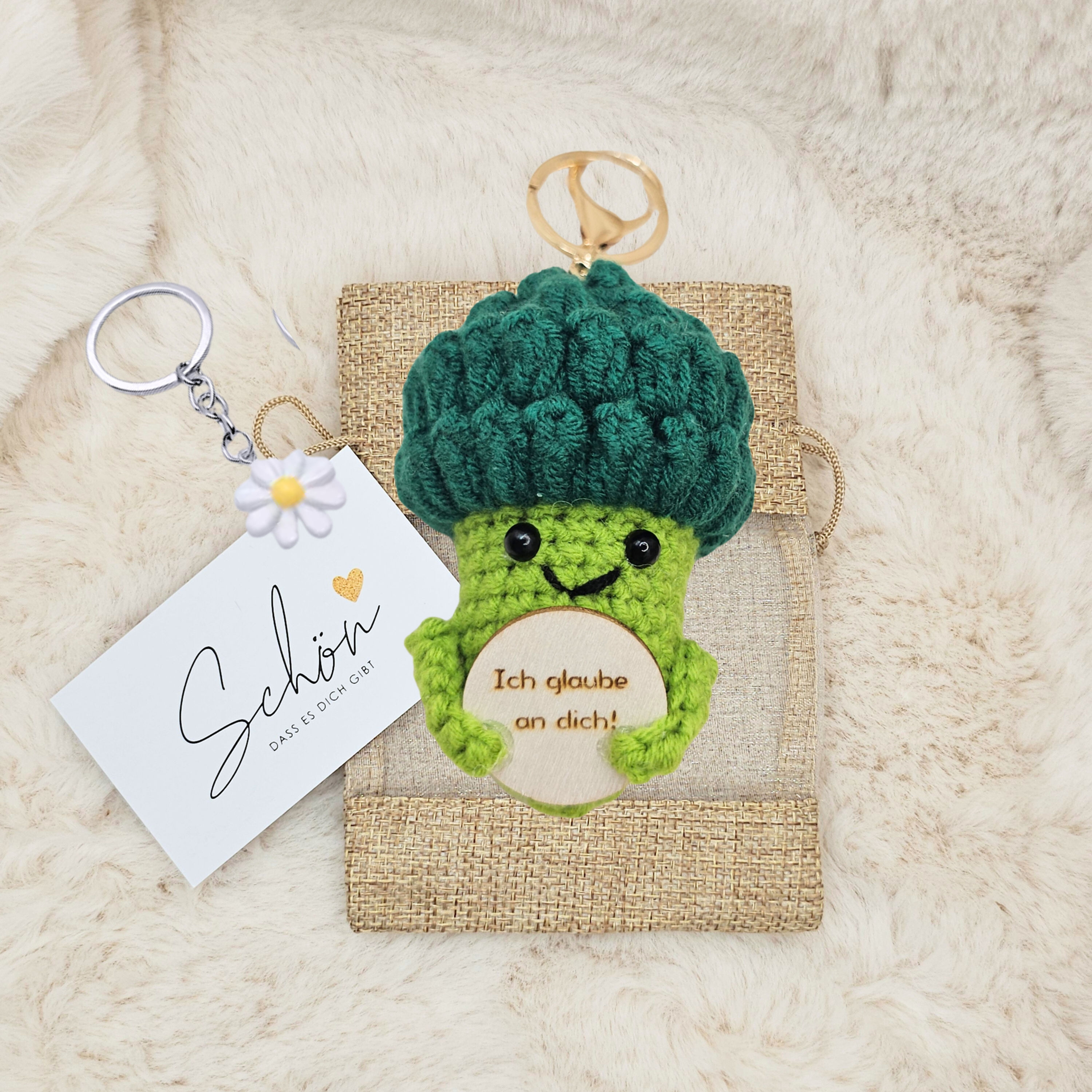 Happy Brokkoli Schlüsselanhänger Set A