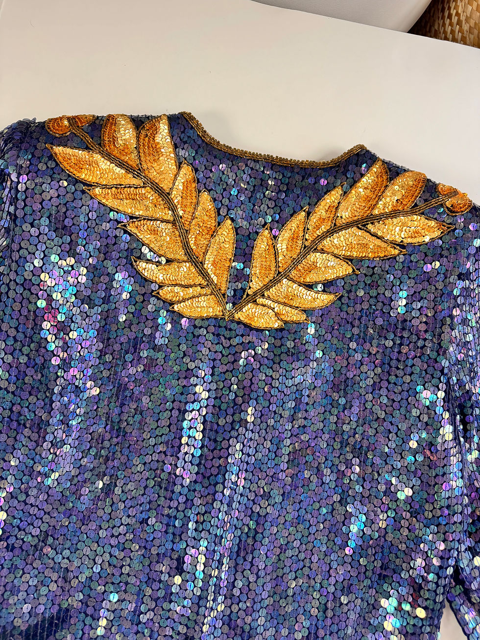 Thumbnail: Navy Blue & Gold Sparkly Jacket