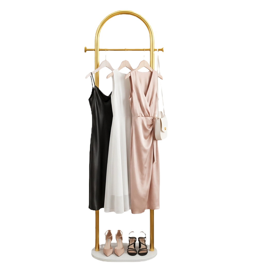 Chic Gold Arch Clothing Stand