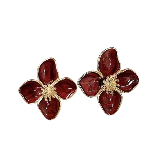 Thumbnail: Hibiscus Flower Earrings