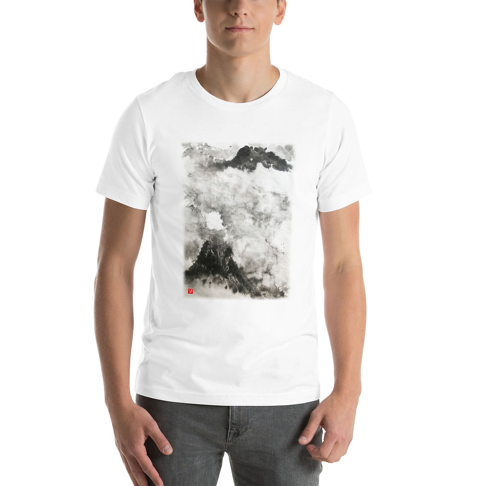 Thumbnail: sea ​​of ​​clouds　Unisex t-shirt　white only