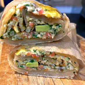 flatbread and egg wrap
