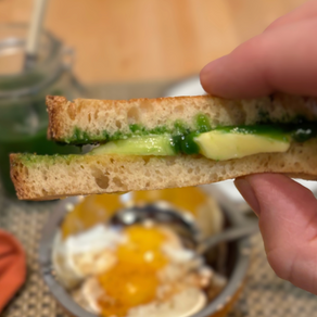 MALAYSIA: Quick Coconut-Pandan Jam (Kaya) on Toast with Half-Boiled Eggs