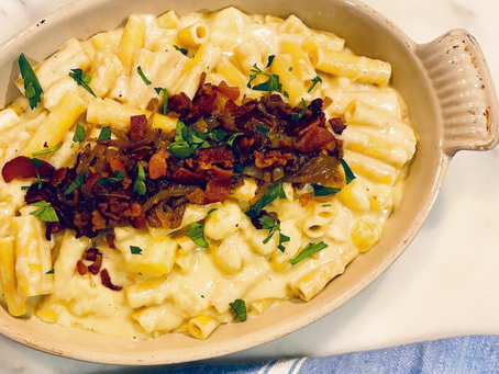 SWITZERLAND: Alpine Mac and Cheese (Älplermagronen) and Greens with Bacon and Eggs