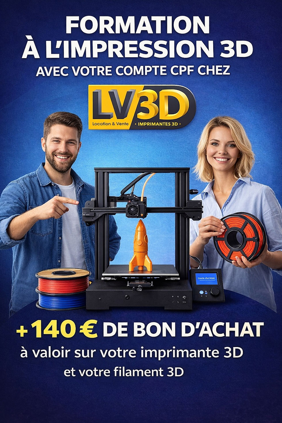 formation impression 3d Qualiopi éligible CPF à distance