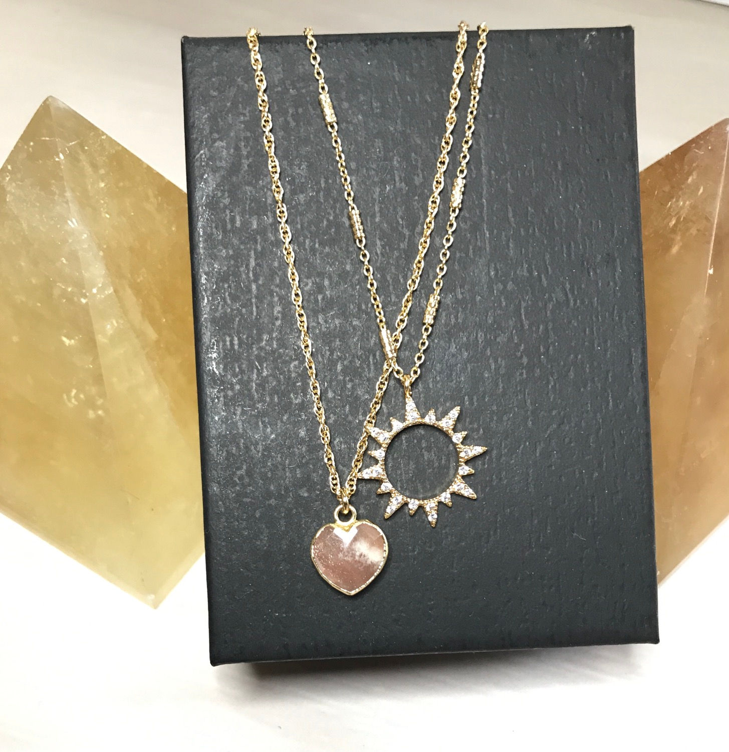Peach Moonstone Necklace