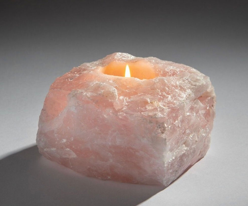 Thumbnail: Rose Quartz Candle Holder 