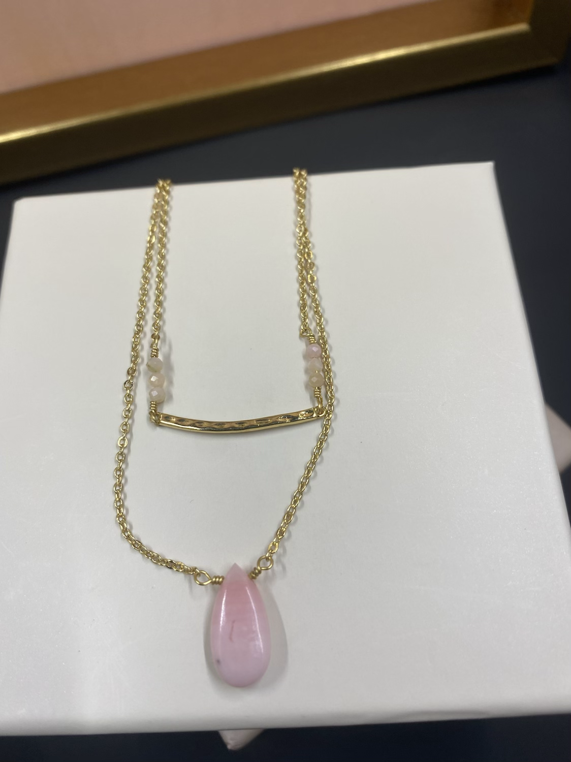 Pink Peruvian Opal Necklace