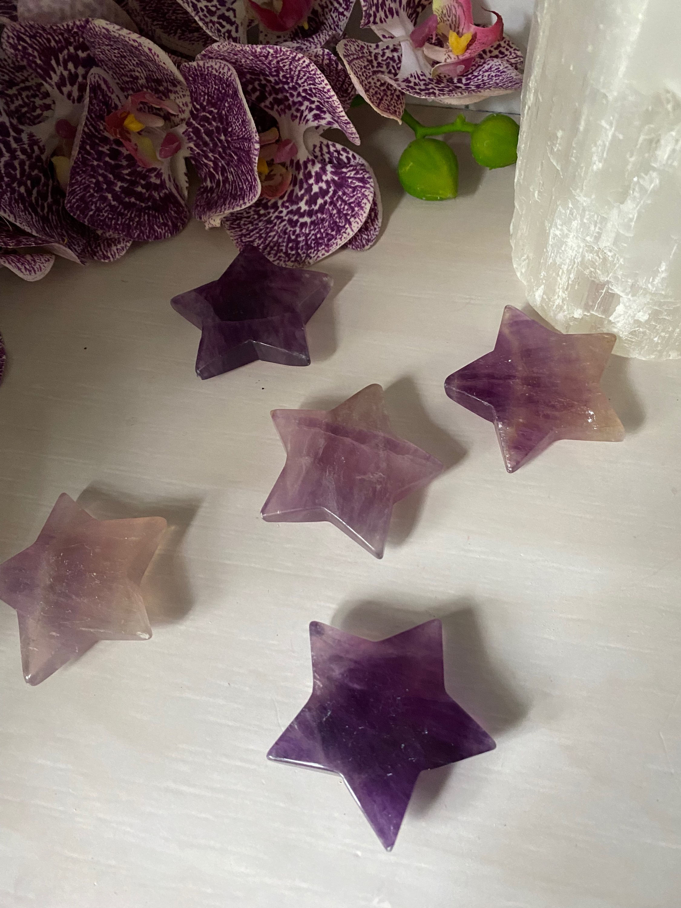 Purple Fluorite Stars 