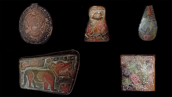 aztec clay figures