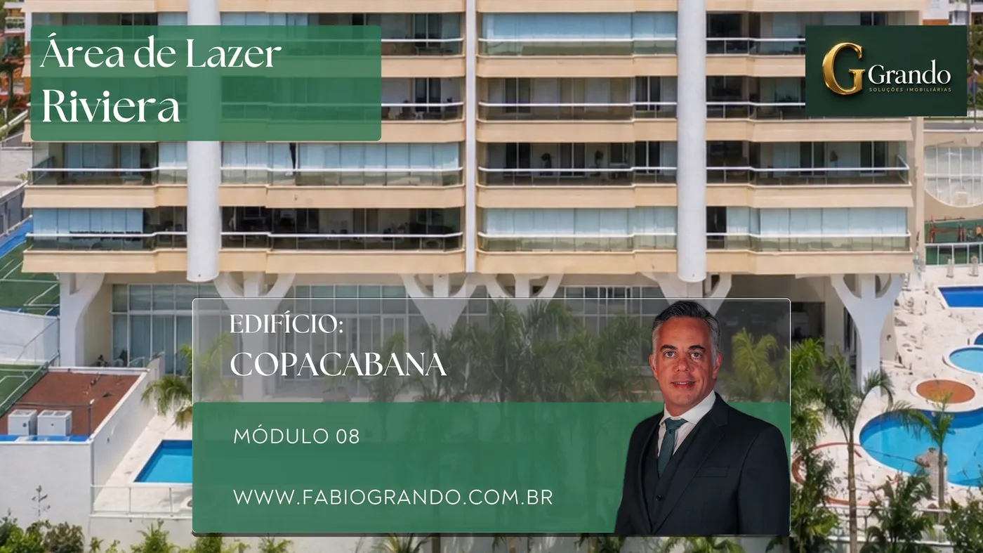 Mapa do Módulo 08 da Riviera de São Lourenço com o Edifício Copacabana em destaque