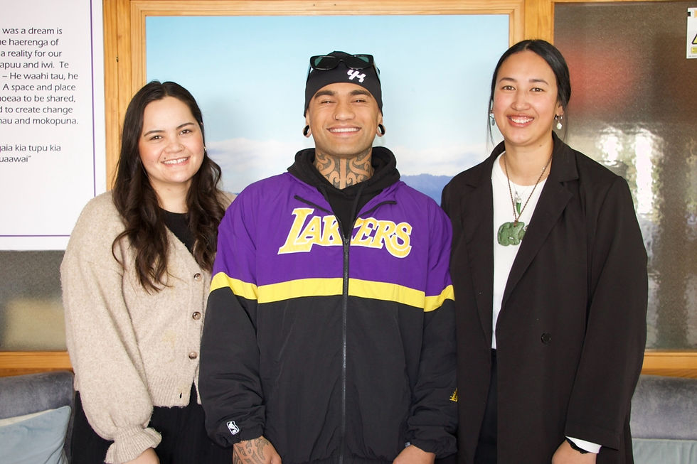 Left to right: Baillie Chadfield, Kahurangi Simon Jnr, Keita Puru