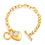 Thumbnail: "HEARTS" BRACELET, 18K GOLD PLATED STEEL