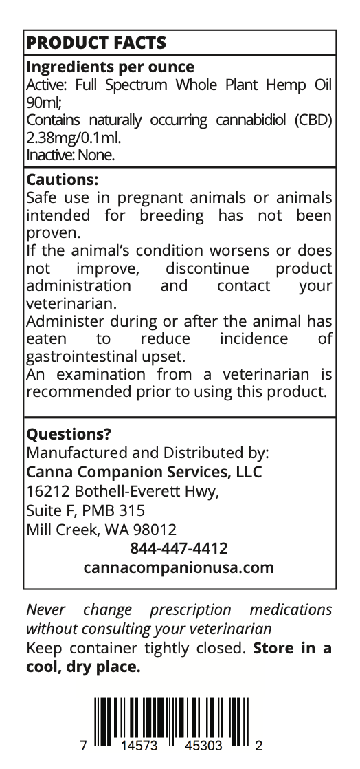 Thumbnail: Whole Plant Hemp Oil for Large Dogs (>40 lb)