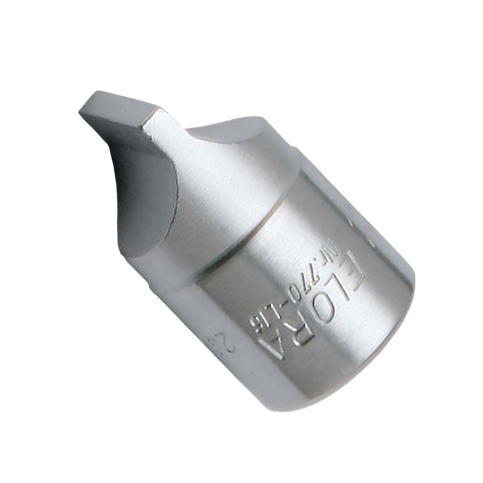 (ELORA 770-L16-17-18) Screwdriver Socket 1/2", For Plain Slotted Screws