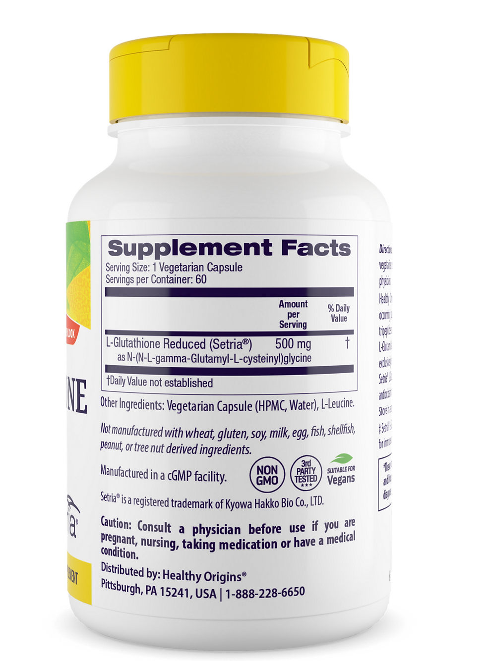 Thumbnail: L-GLUTATHIONE (SETRIA®), 500MG "REDUCED"