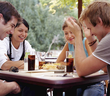 Friends Dining Outdoors