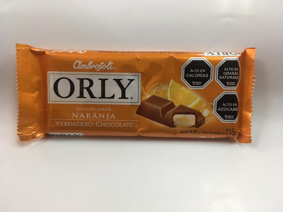 Chocolate Orly de Naranja Ambrosoli | confiteriasfiesta.cl