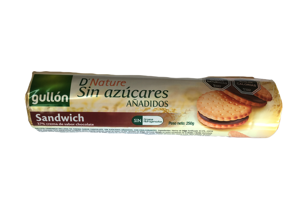 Galletas Sandwich Gullón rellenas con sabor a chocolate (250 grs) | confiteriasfiesta.cl