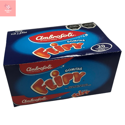 Caja Gomitas Flipy con forma de delfín Ambrosoli | confiteriasfiesta.cl
