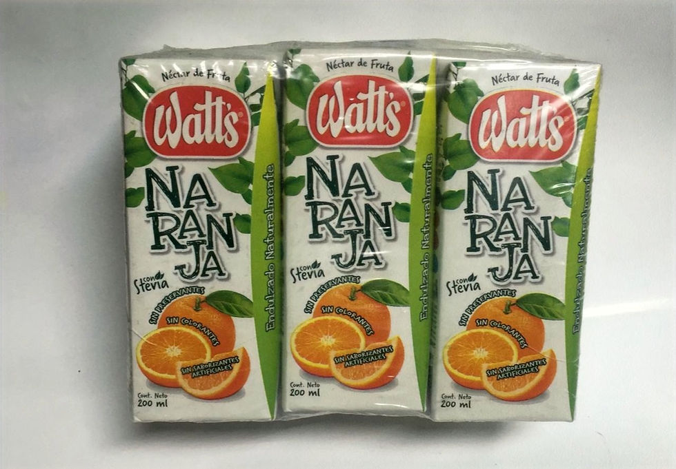 jugos en caja Watts de Naranja con Stevia | confiteriasfiesta.cl