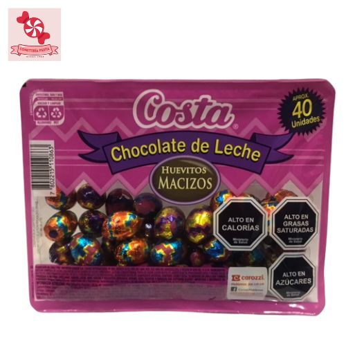 40 Huevitos macizos de chocolate Costa | pascua | confiteriasfiesta.cl
